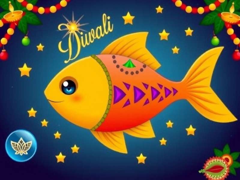 Screenshot showing the Diwali festival event in Mystic Indian Fishland with traditional Indian decorations and fireworks Mystic Indian Fishland Diwali Event