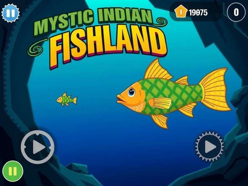 Main gameplay screenshot of Mystic Indian Fishland showing a vibrant underwater scene with various Indian fish species Mystic Indian Fishland Game Screenshot
